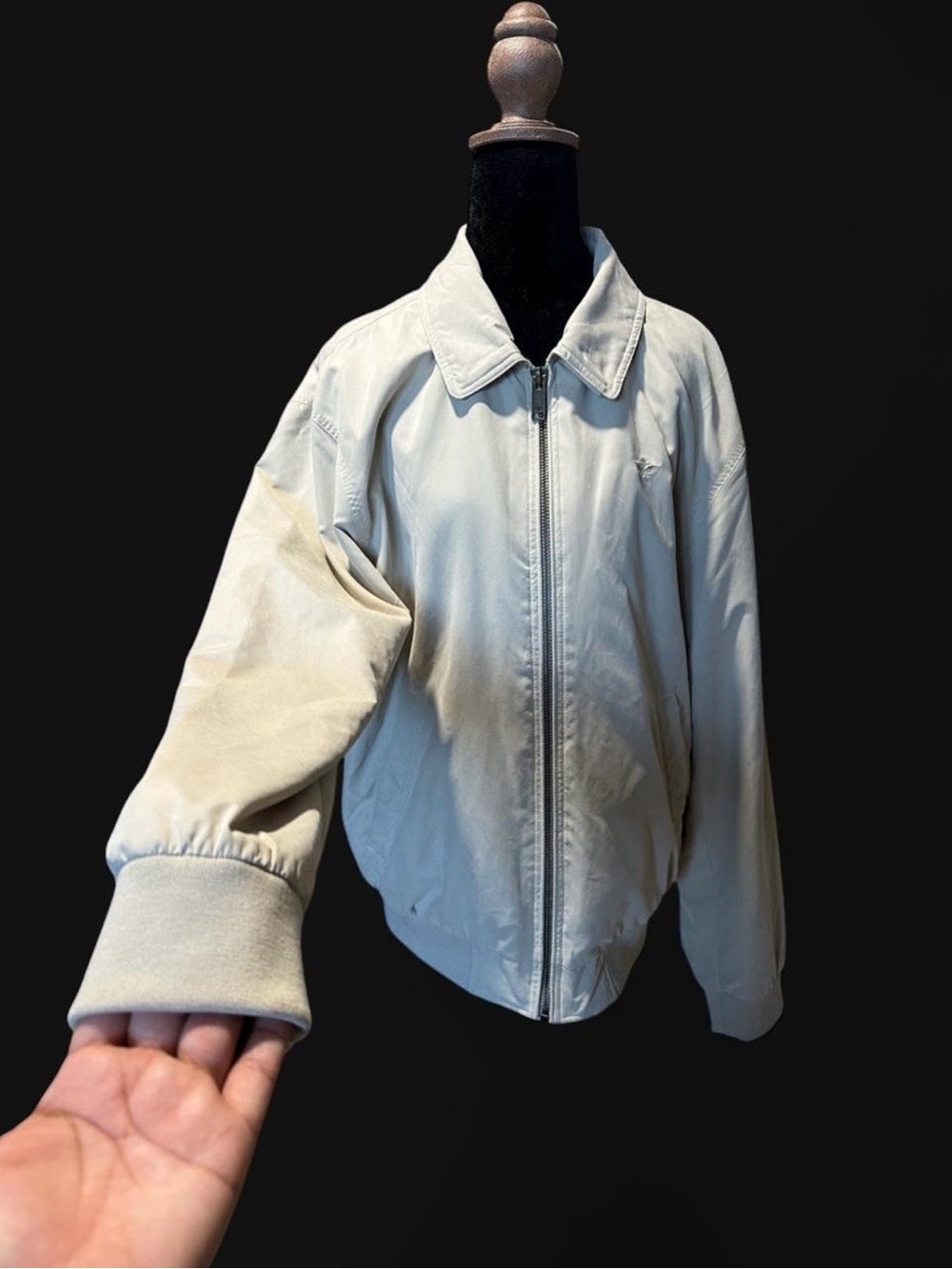 Dockers Light Beige Bomber Jacket with Zip Front